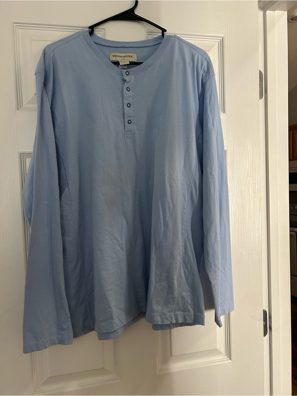 Banana Republic Pale Blue Long-Sleeve Henley
